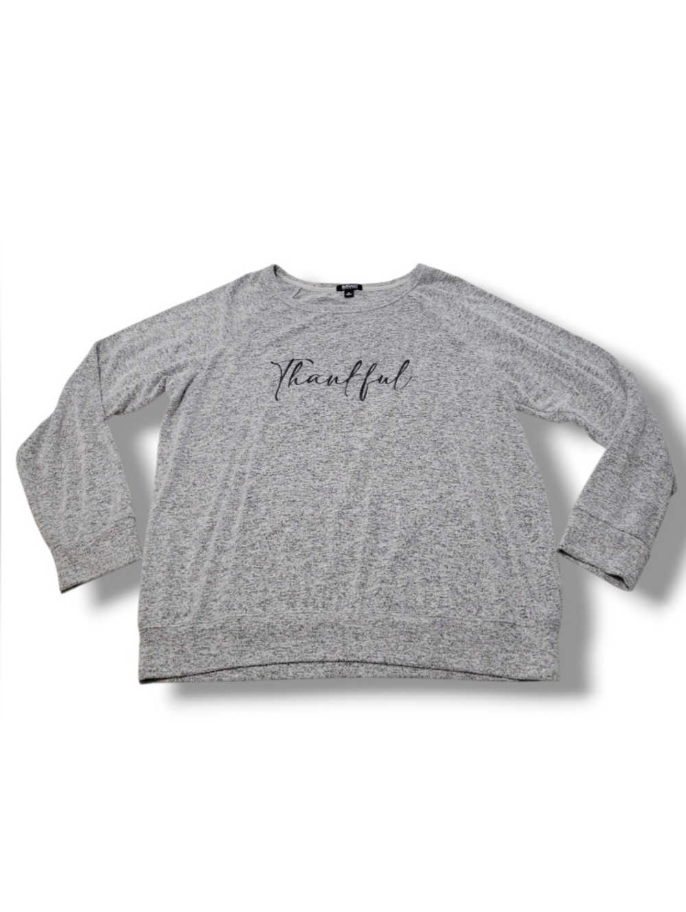 Buffalo David Bitton Sweatshirt Size XL Womens Thankful Graphic Pullover Sweater